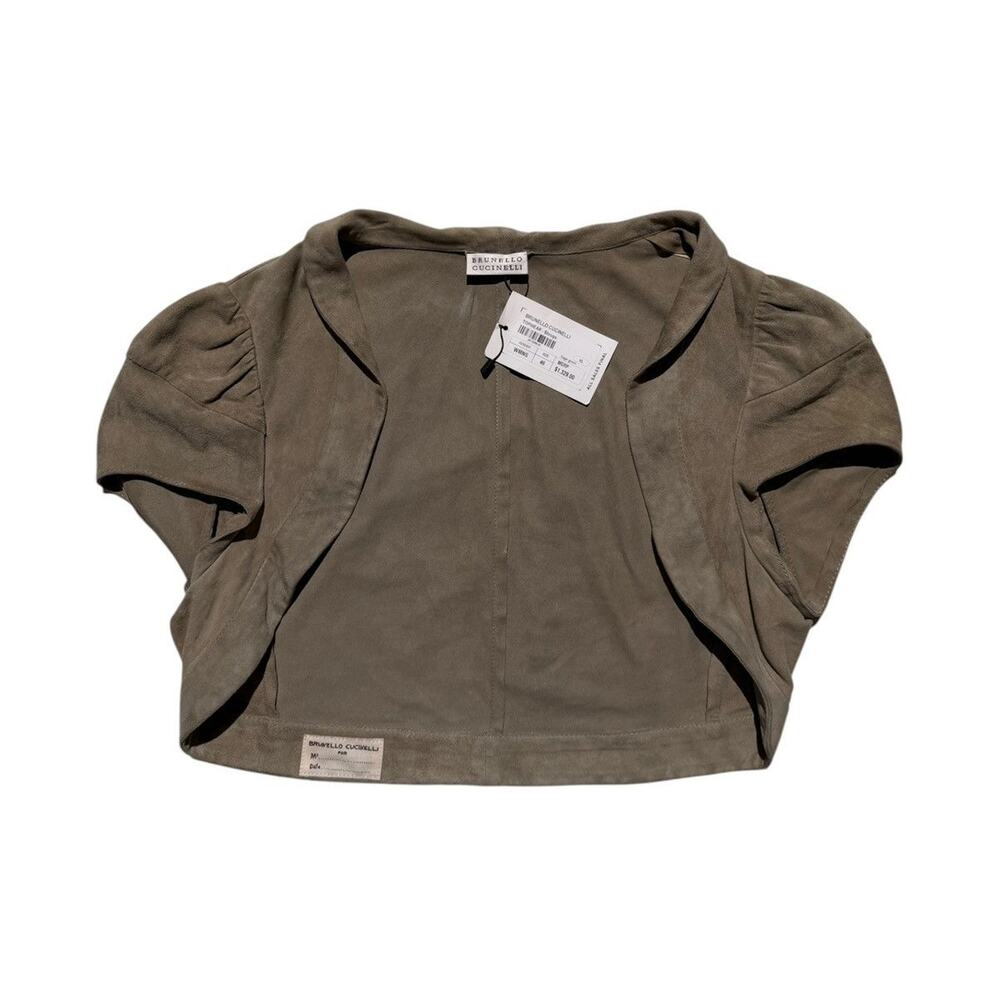 $1,400 leather cropped shrug/bolero